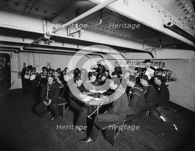 U.S.S. Brooklyn, apprentice boys at school, between 1896 and 1901. Creator: Unknown.