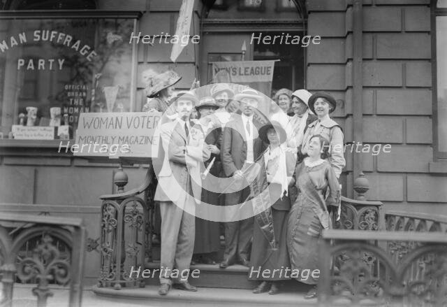 R.C. Beadle, A.H. Brown, and suffragettes, 1913. Creator: Bain News Service.