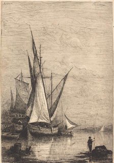 The Port of Genoa, c. 1877. Creator: Adolphe Appian.