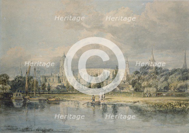 South View of Christ Church etc. from the Meadows, 1798-1799. Artist: JMW Turner.