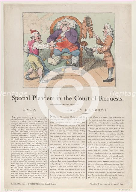 Special Pleaders in the Court of Requests, May 28, 1802., May 28, 1802. Creator: Thomas Rowlandson.