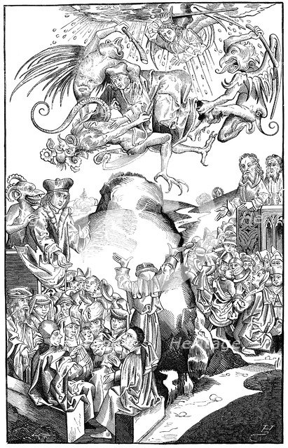 The Reign of Antichrist, 1493. Artist: Michel Volgemuth