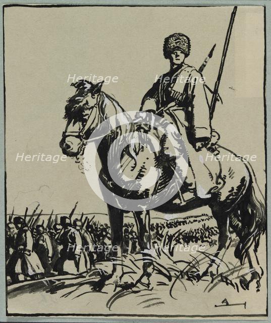 Officier de Cosaques, 1914. Creator: Auguste Louis Lepère (French, 1849-1918).