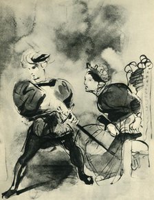 Hamlet and Polonius, c1830s, 1943. Creator: Eugene Delacroix.