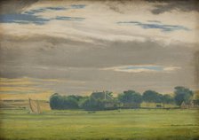 Landscape near the Town of Skive with Skivehus Manor, Jutland, 1849. Creator: Christen Dalsgaard.