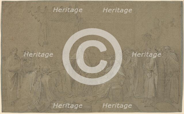 Study for "The Death of the Earl of Chatham", 1779. Creator: John Singleton Copley.