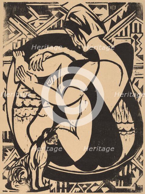 Woman in the Bathtub, 1936. Creator: Ernst Kirchner.