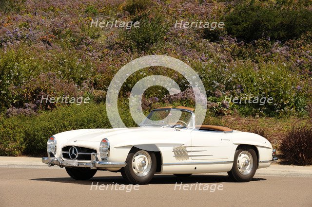 Mercedes Benz 300 SL roadster 1958. Artist: Simon Clay.