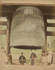 The great bell of Chion-in Temple, Kyoto, about 1880s-1890s. Creator: Kusakabe Kimbei.