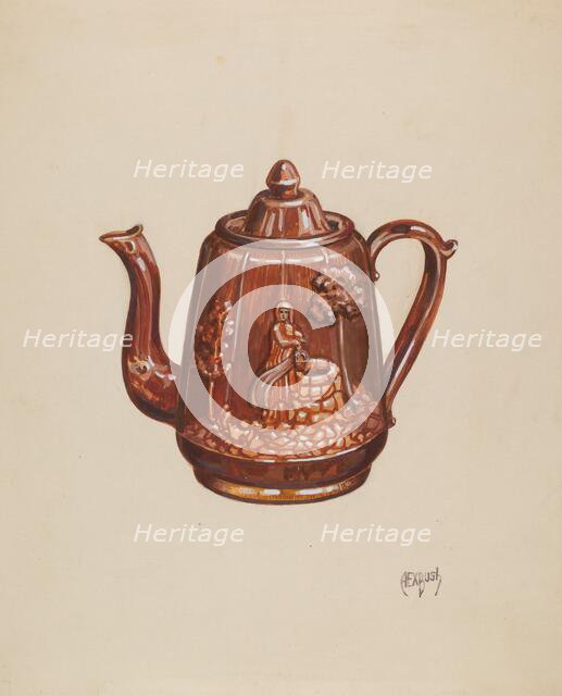 Teapot, c. 1936. Creator: Rex F Bush.
