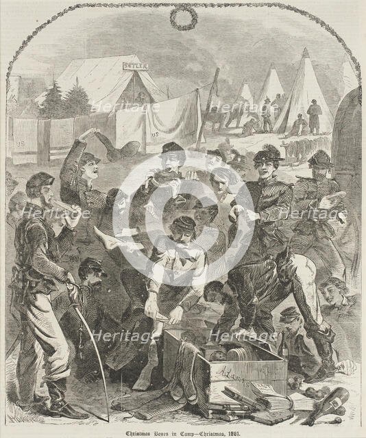 Christmas Boxes in Camp - Christmas, 1861, 1862. Creator: Unknown.