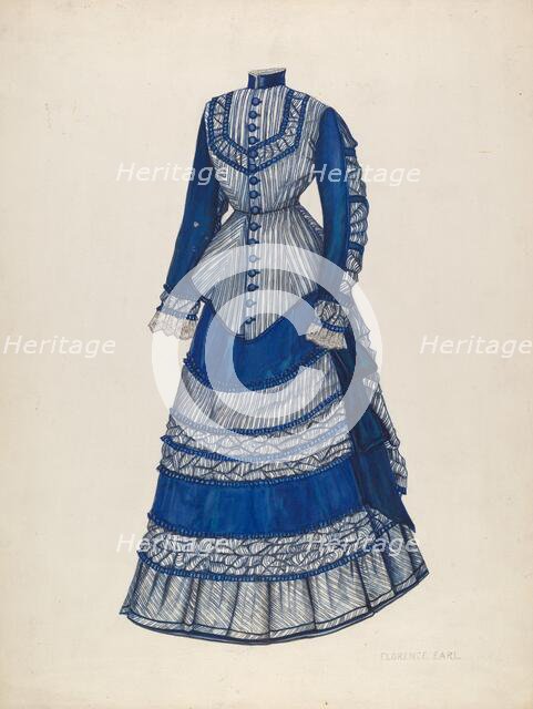 Walking Costume, 1935/1942. Creator: Florence Earl.