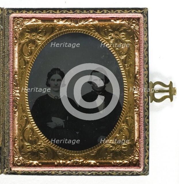 Untitled [portrait of a man and woman], 1839/99.  Creator: Unknown.