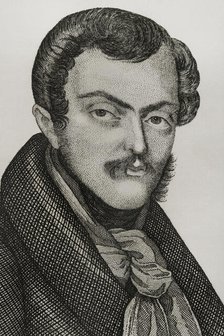 Sebastian Gabriel of Bourbon and Braganza, (1811-1875), Infante of Portugal and Spain...1842.  Creator: Pedro Celestino Mare.