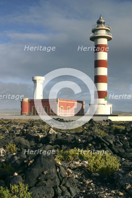 Lighthouse, Punta de la Ballena, Fuerteventura, Canary Islands.