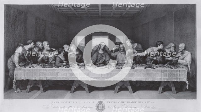 The Last Supper, 1800. Creators: Raphael Morghen, Teodoro Matteini.