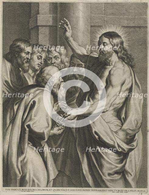Christ Giving the Keys to Peter. Creator: Pieter I de Jode (Flemish, 1570-1634).