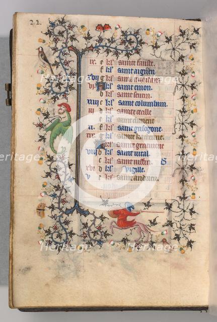 Hours of Charles the Noble, King of Navarre (1361-1425): fol. 11v, November, c. 1405. Creator: Master of the Brussels Initials and Associates (French).
