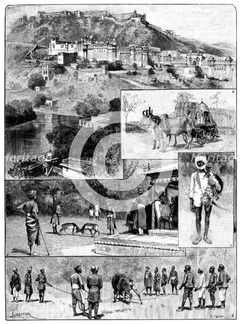 Prince Albert Victor in India: entertainments at Jeypore, 1890. Creator: R. Taylor.