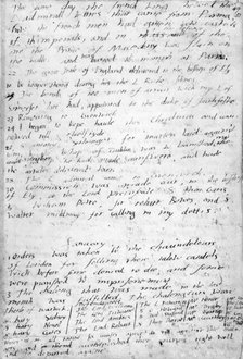 Page from the diary of King Edward VI, c1551-c1552. Creator: King Edward VI.