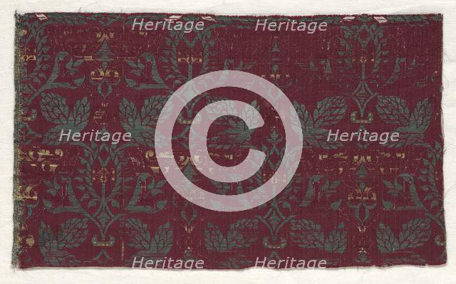 Silk Fragment, 15th century. Creator: Unknown.