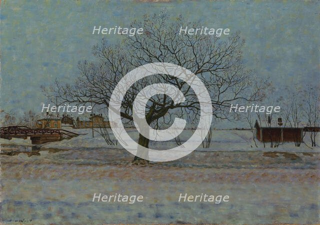 Sallow; The Weeping Willow, 1934. Creator: Vilho Lampi.