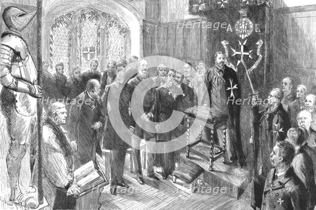 ''Installation of the Prince of Wales as Grand Prior of the Hospital of the Order of St. John of Jer Creator: Unknown.