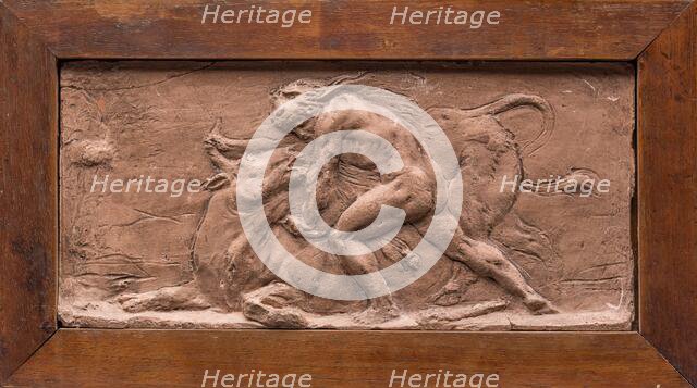 Hercules and the Cretan Bull, between late 18th and early 19th century. Creator: Jean Baptiste Stouf.