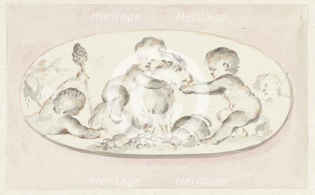Putti with the attributes of Bacchus, c.1752-c.1819. Creator: Juriaan Andriessen.