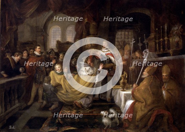 Coronation of the Empress Maria by the King Alfonso XI in the monastery of  Huelgas, Alfonso XI K…