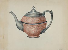 Pewter Teapot, c. 1936. Creator: Beulah Bradleigh.