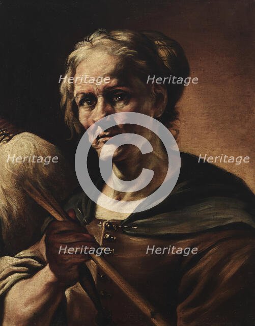 Old Woman with Distaff, c1690. Creator: Unknown.