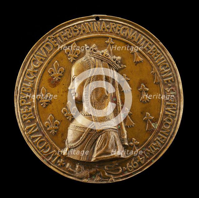 Anne of Brittany, 1477-1514, Wife of Louis XII 1498 [reverse], 1499/1500. Creators: Nicolas Le Clerc, Jean van Saint-Priest.