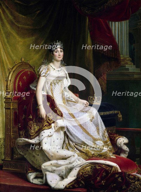 Joséphine de Beauharnais, the first wife of Napoléon Bonaparte (1763-1814) in Coronation costume, 1807-1808. Artist: Gérard, François Pascal Simon (1770-1837)