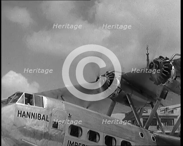 The British Imperial Airways Handley Page 'Hannibal' Biplane Airliner Taxiing at Radlett Air...,1931 Creator: British Pathe Ltd.