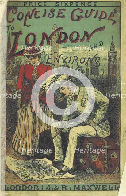 Tourists with map of London, 1885.  Creator: Unknown.