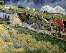 'Thatched Cottages in Cordeville', 1890.  Artist: Vincent van Gogh