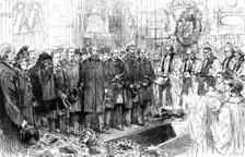 Funeral of Robert Browning in Westminster Abbey, 1890. Creator: R. Taylor.