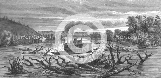 ''Steamer on the Mississippi; A Naturalist's Excursion in Wisconsin', 1875. Creator: Unknown.