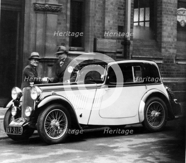 1933 Singer Nine Sports Coupe for Monte Carlo Rally, driver Stanley Barnes Artist: Unknown.