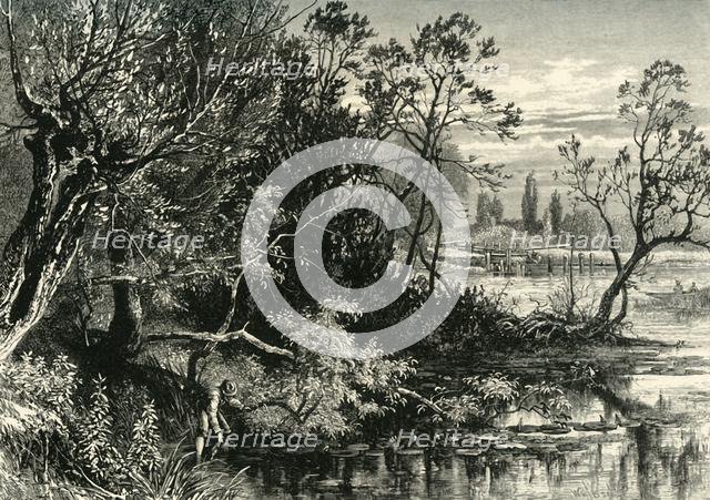 'Temple Lock, Near Marlow', c1870.