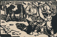 Marché En Auvergne - From Au Pied Des Puys, 1919. Artist: Maurice Busset.