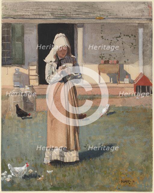 A Sick Chicken, 1874. Creator: Winslow Homer.