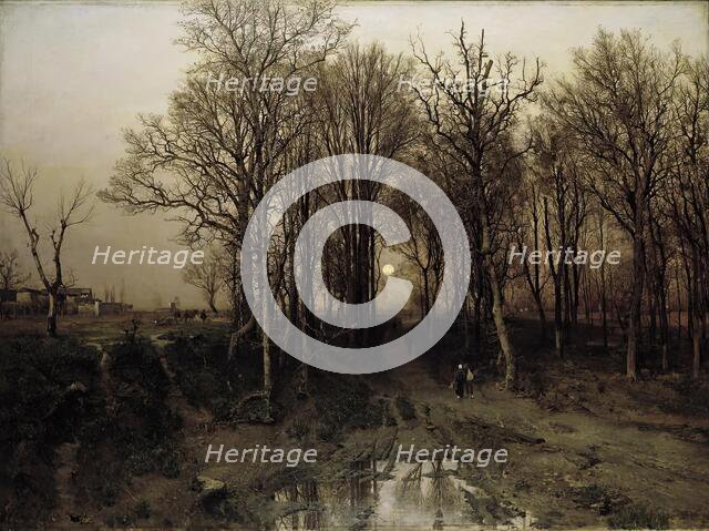 Early spring in the Penzinger Au, 1887. Creator: Robert Russ.