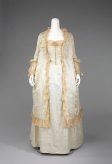 Tea gown, probably American, 1875-80. Creator: Unknown.