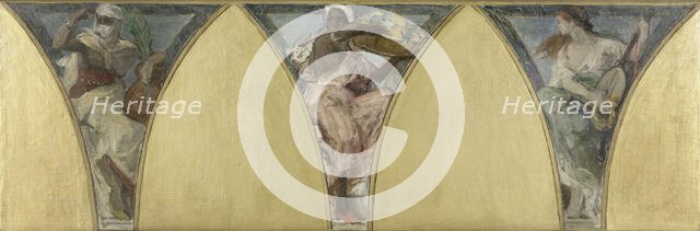 Esquisse pour l'Hôtel de ville de Paris : Algérie. Guyanne. Provence, c.1888. Creator: Jacques Ferdinand Humbert.