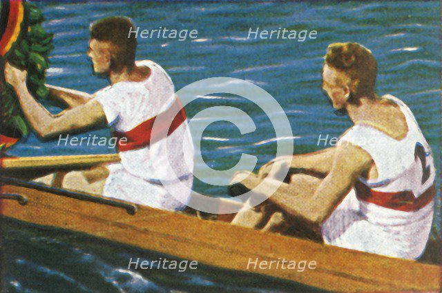 German winners of the coxless pairs, 1928. Creator: Unknown.