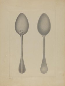 Pewter Spoon, c. 1937. Creator: Burton Ewing.