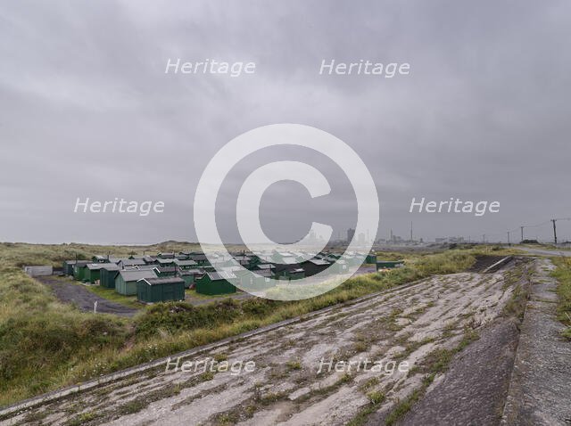 South Gare Fisherman's Huts, South Gare, Redcar and Cleveland, 2019. Creator: James O Davies.