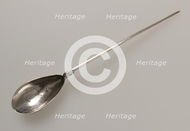 Spoon with Christian Inscription, Byzantine, 4th-5th century. Creator: Unknown.